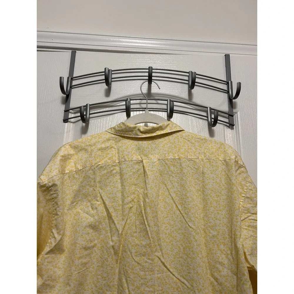 J. Crew Button Down Shirt Men's L Long Sleeve Floral Yellow White Classic Preppy